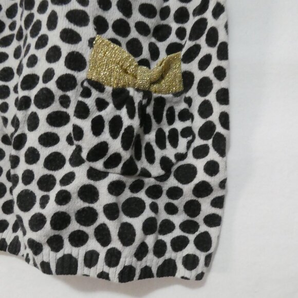 H&M | 12-18 months | Chic Polka Dot Sweater | Sparkling Gold Bow Pockets - Picture 8 of 13